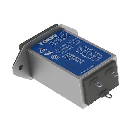 Kemet Power Line Filters 250VAC 3A -25/+55C Metal Box GL-2030H2